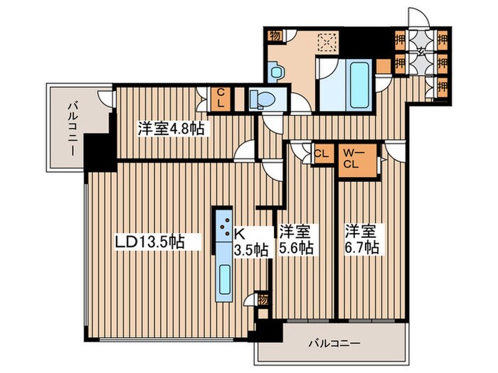 ONE札幌ｽﾃｰｼｮﾝﾀﾜｰ（2411）の物件間取画像