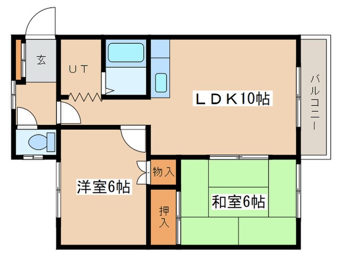 コ－ポラス河合の物件間取画像