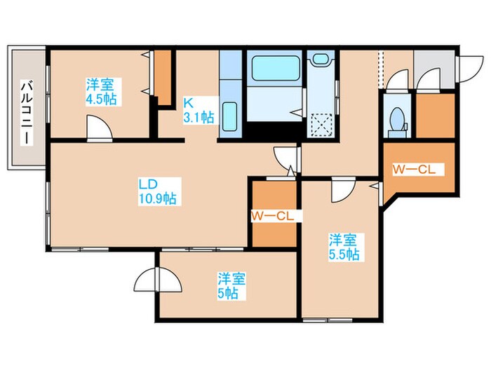 ＧＬＡＳＳ山鼻ＥＡＳＴの物件間取画像