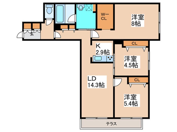 CRESCENDO月寒西の物件間取画像