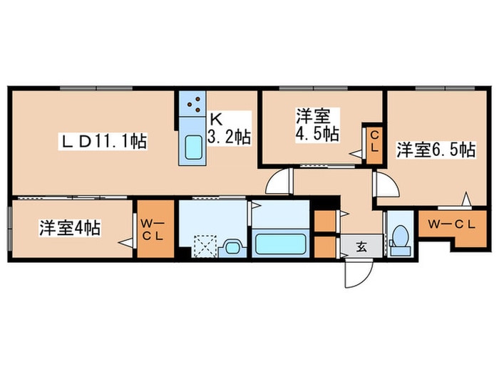 RESIDENCE SHINMEI北円山の物件間取画像