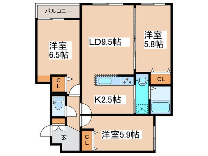 メニーズコート北園プレミアの物件間取画像