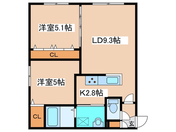 Encore北27条の物件間取画像