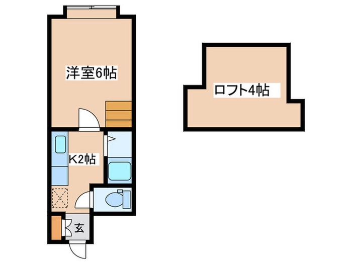 アップルハウス北34条Ⅱの物件間取画像