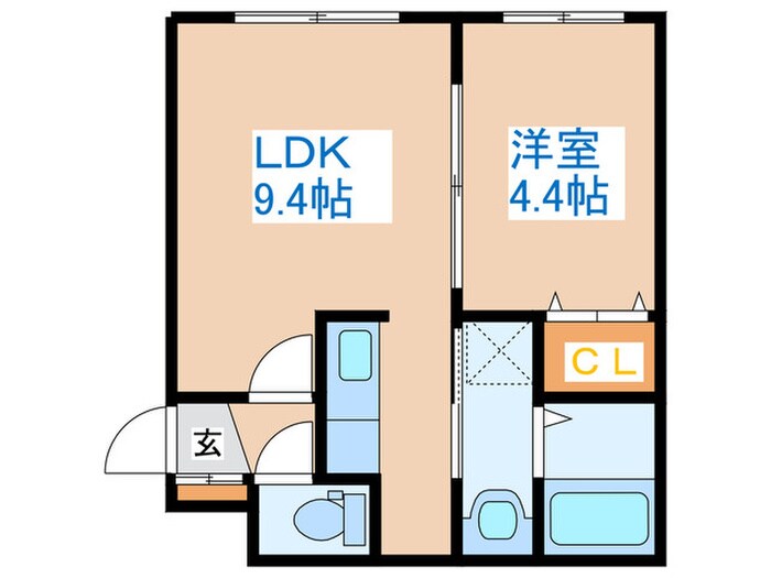 ロ－ズロイ琴似の物件間取画像