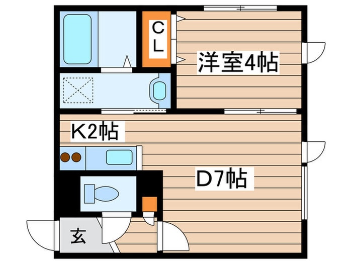 フォレスト北野通の物件間取画像