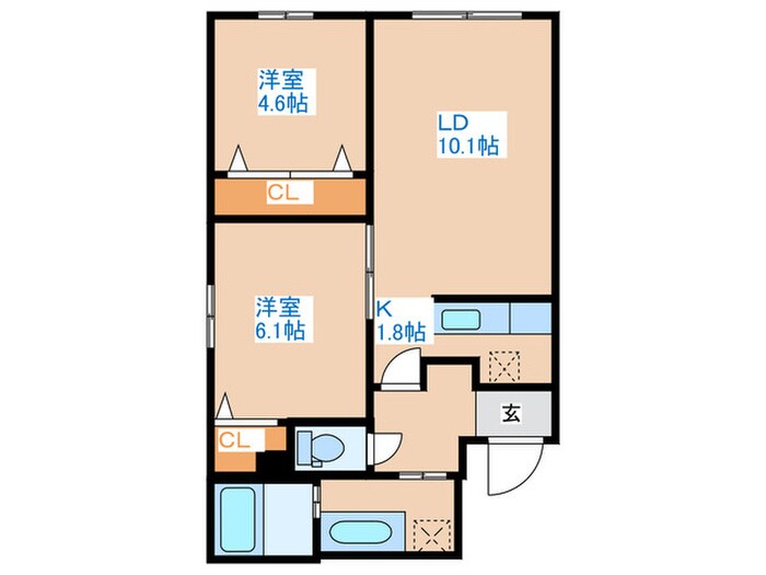 KRG澄川の物件間取画像
