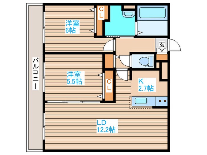 レジデンス白石中央Ⅰの物件間取画像