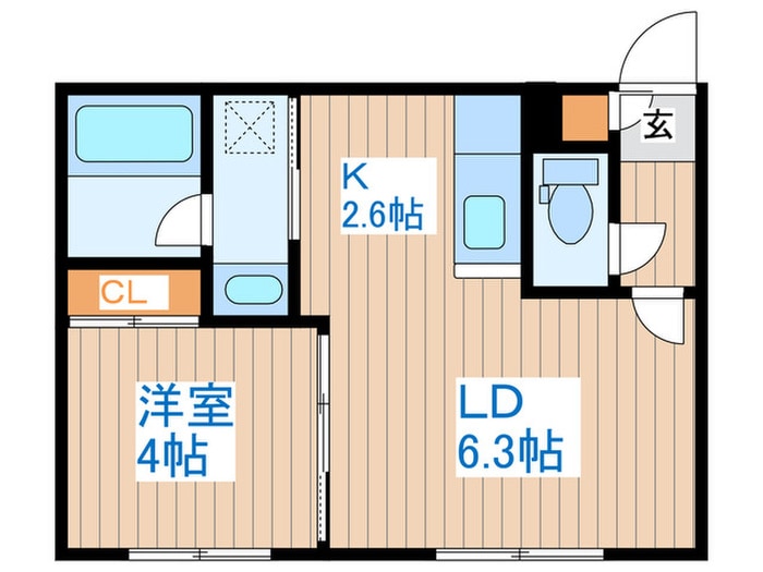 Alegria南8条の物件間取画像