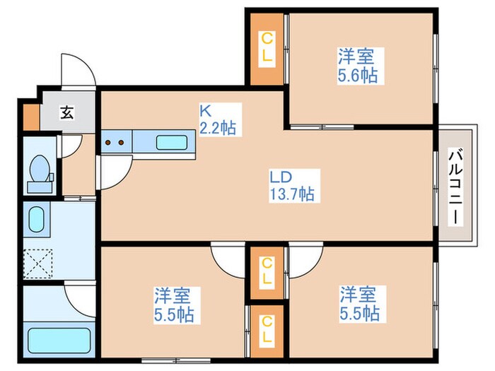 プレミア山の手の物件間取画像