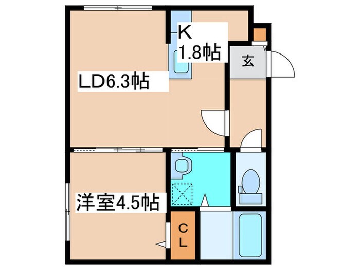 GIRAFFE東札幌の物件間取画像