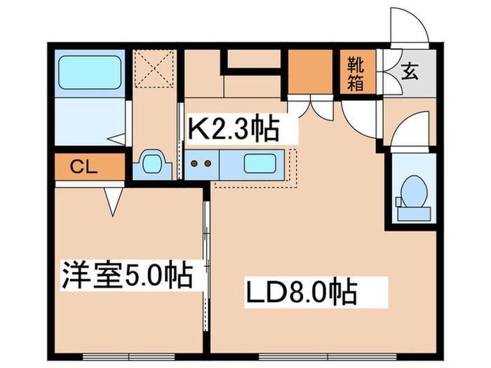 ル・シェーヌ桑園の物件間取画像