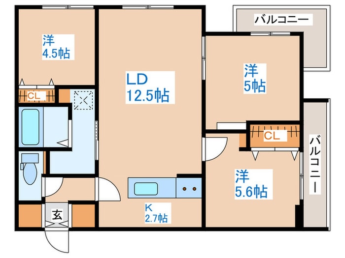 Crossbell524の物件間取画像