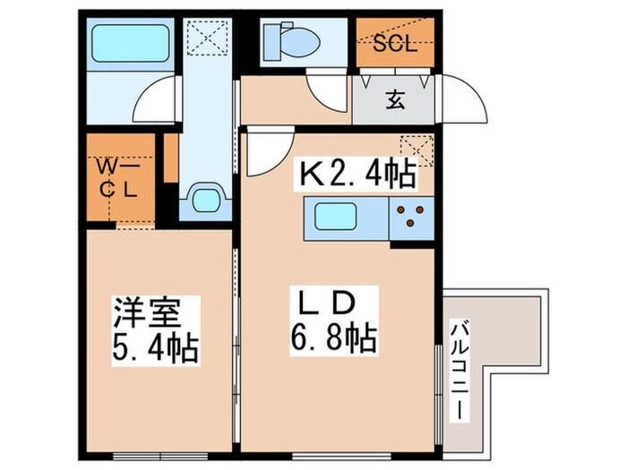 Crossbell524の物件間取画像