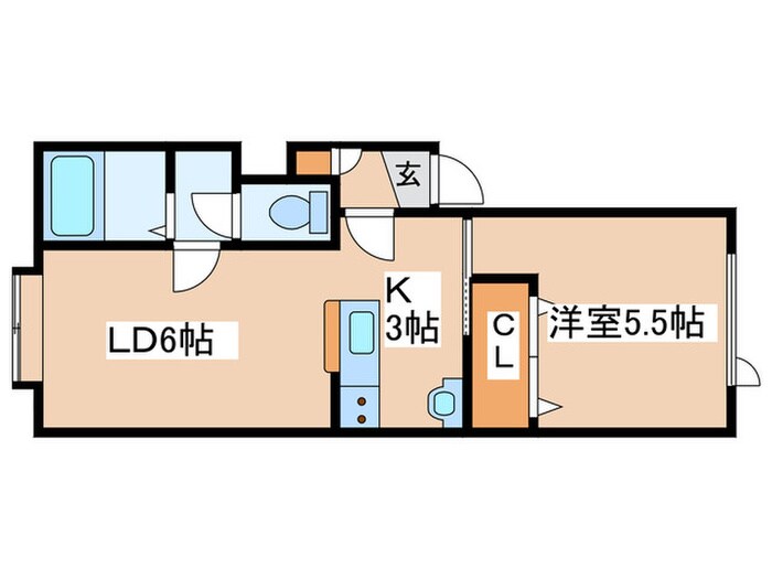 リリーベル月寒の物件間取画像