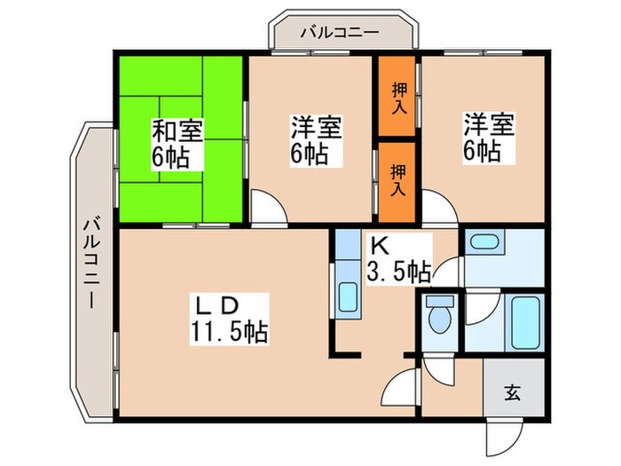 パ－クコ－トの物件間取画像