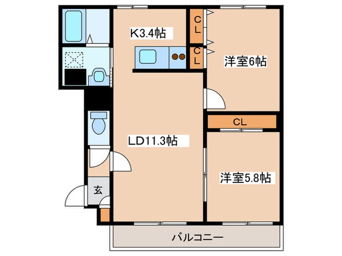 オリエンタル栄通の物件間取画像