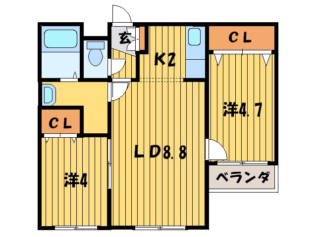 ブランシャール平岸の物件間取画像