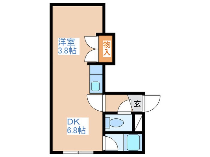 パルコート平岸４１１の物件間取画像