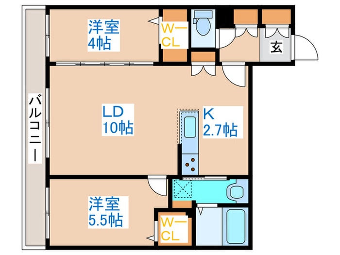 仮）アルファスクエア菊水2条の物件間取画像