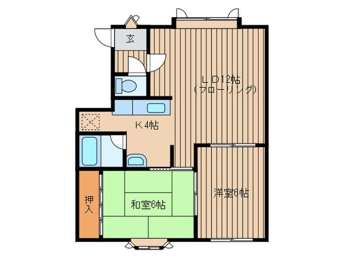 ロイヤルハイツＥの物件間取画像