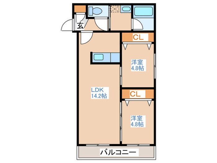 ミカ－サ学園前の物件間取画像