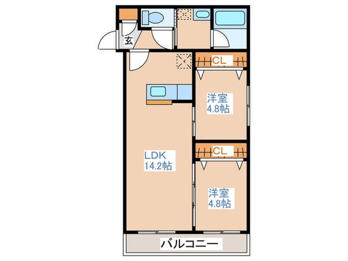 ミカ－サ学園前の物件間取画像