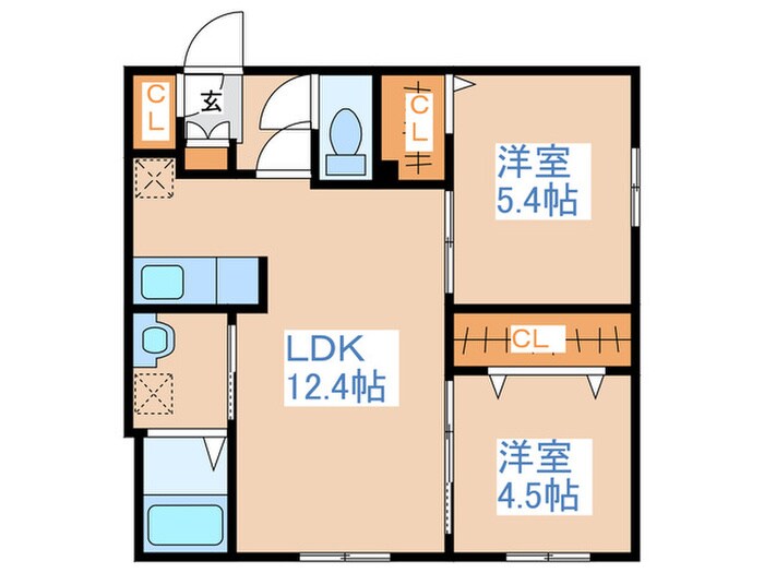 ルプリーズ澄川の物件間取画像