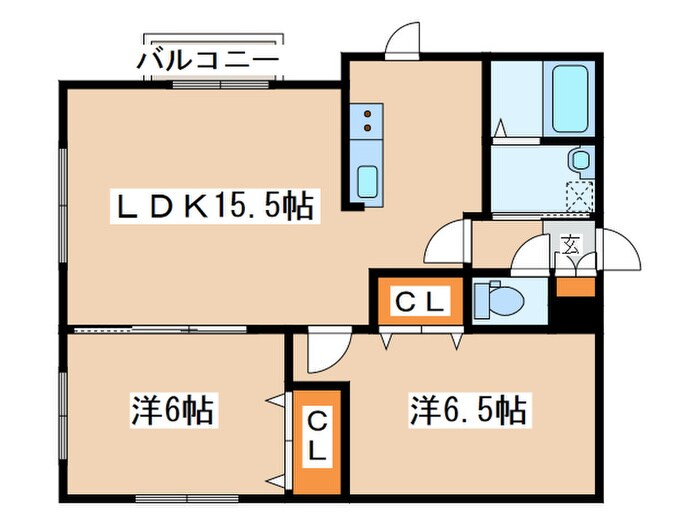 グランディールN15の物件間取画像