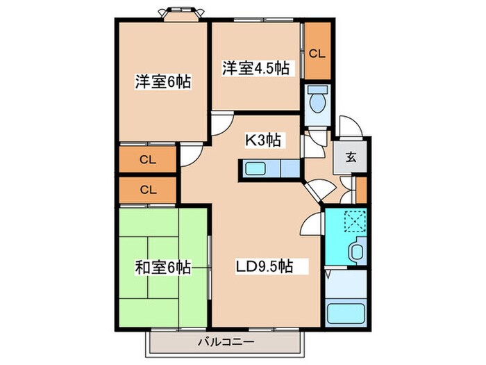 サンライフ新琴似の物件間取画像