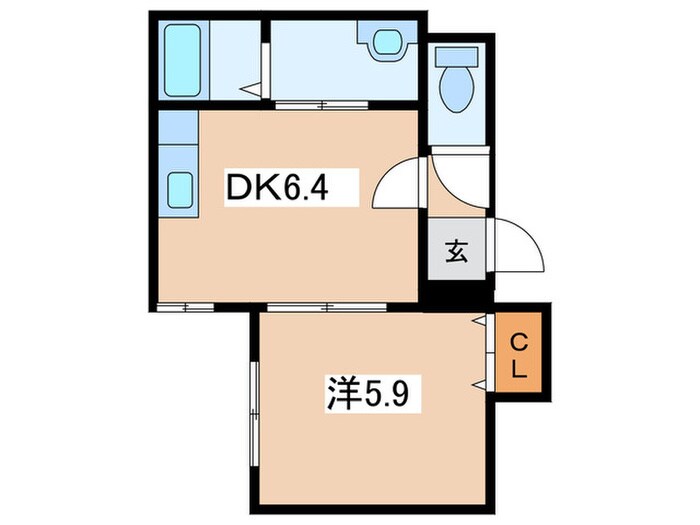 ヴェルジェ円山の物件間取画像