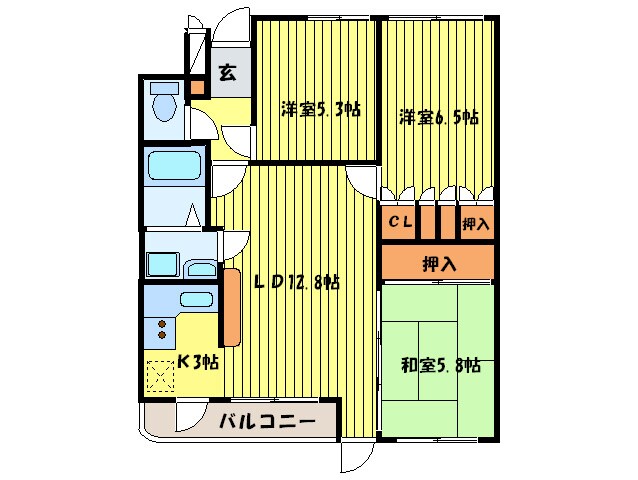 ドルチェ旭ヶ丘の物件間取画像