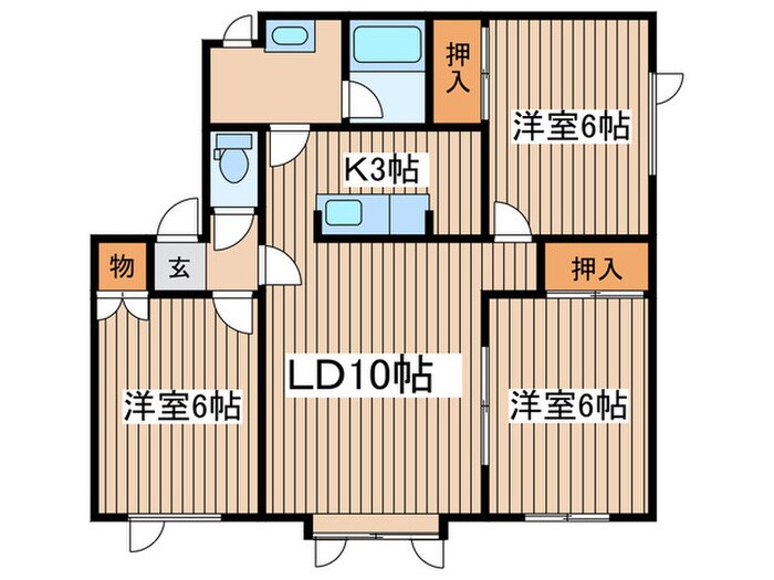 パ－クコ－トＢの物件間取画像