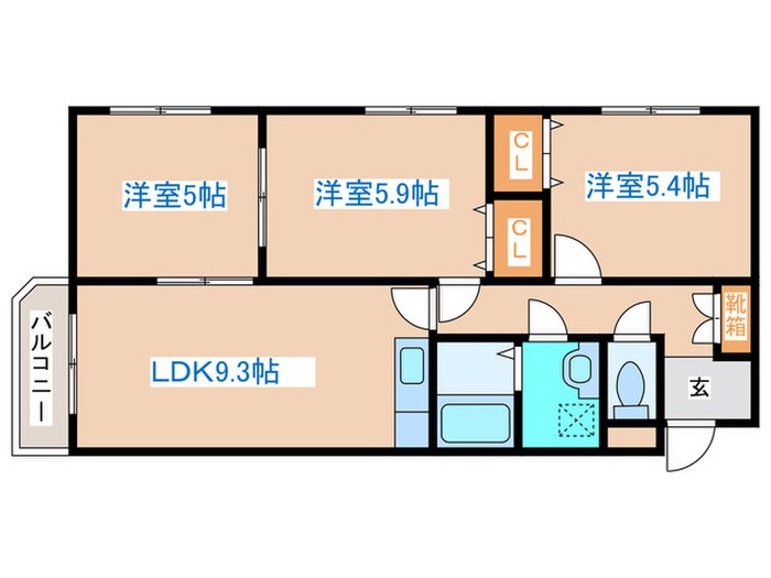 クレストテージ伏見の物件間取画像