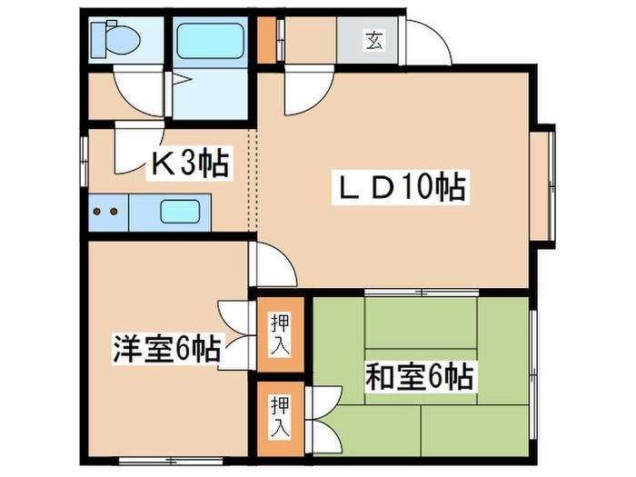 百合ヶ原アベニューAの物件間取画像