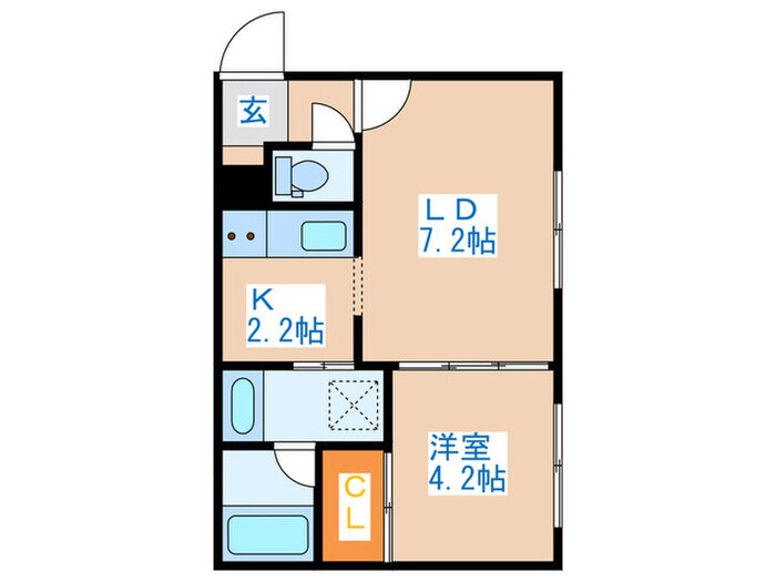 ピノ・ノワール医大前の物件間取画像