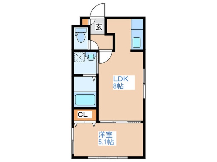 ベレ－ル中の島の物件間取画像