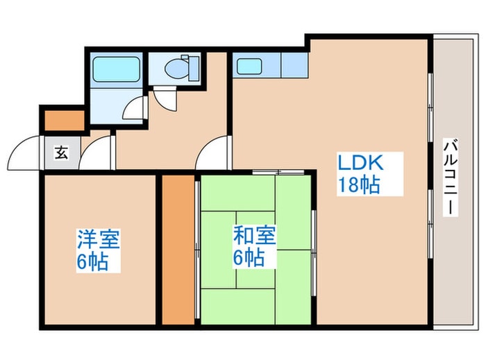 第二宏友ハイツの物件間取画像