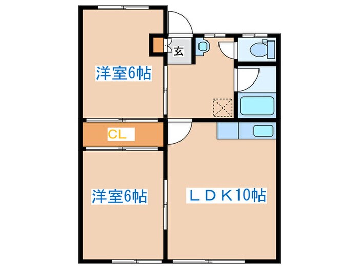ことぶきマンシヨン Ｂの物件間取画像
