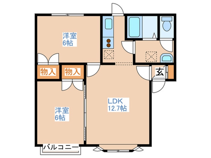 エクセレント藤野Ⅱの物件間取画像