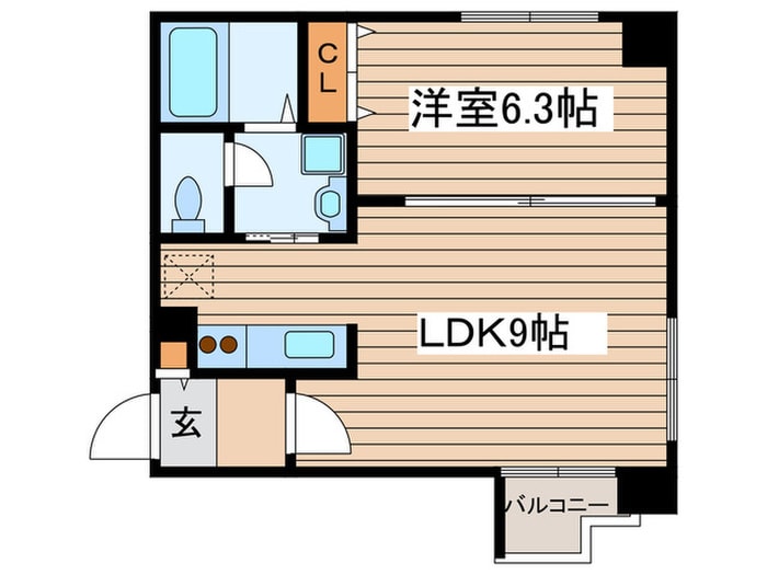 アルファスクエア大通西17の物件間取画像