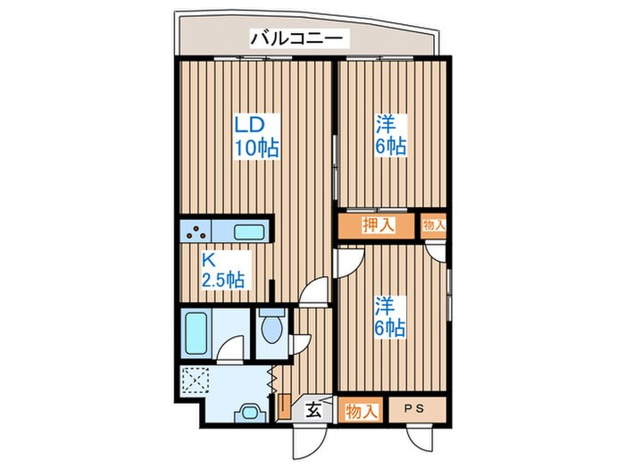 宮ケ丘館の物件間取画像