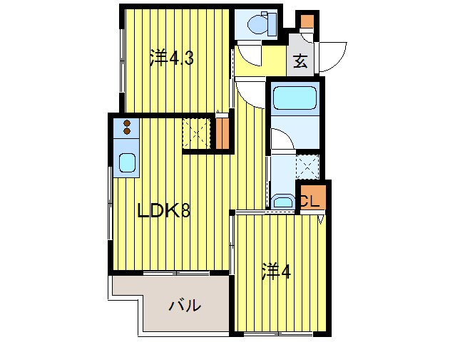 クラッセ円山ＷＥＳＴの物件間取画像