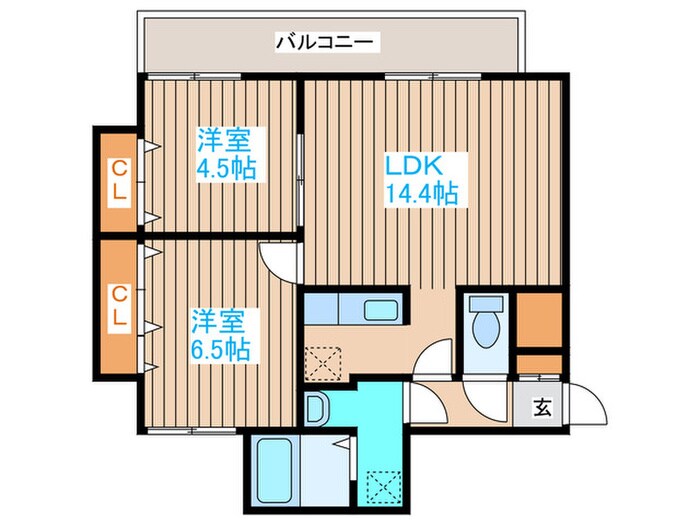 パルティーレ南郷通の物件間取画像