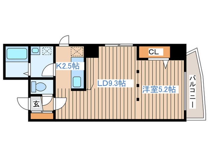 フォ－トゥフル北大前の物件間取画像