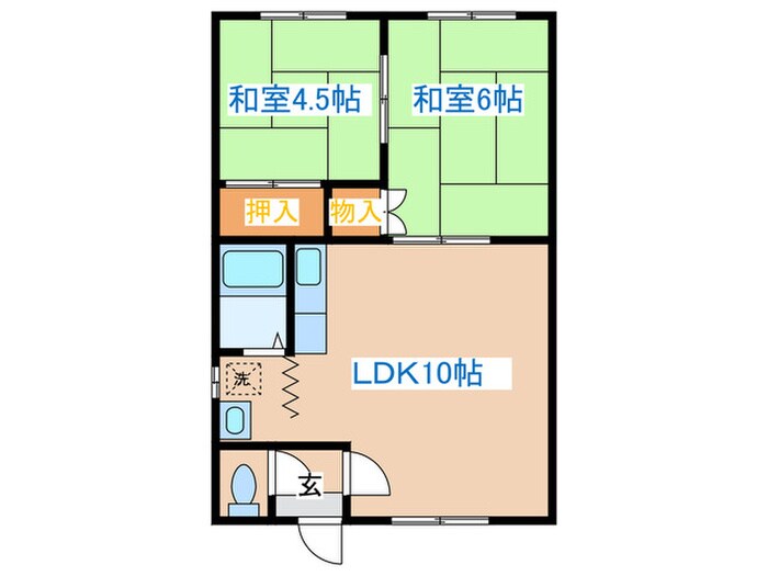 リバーハイツの物件間取画像