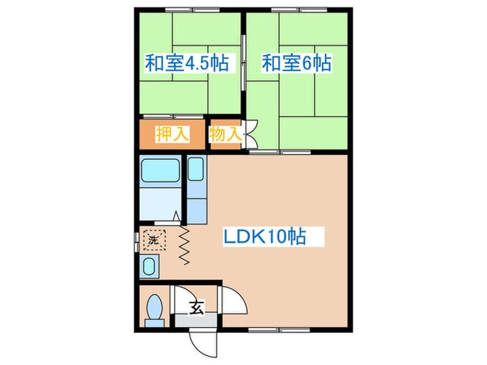 リバーハイツの物件間取画像