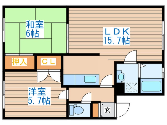 手稲本町レジデンスⅡの物件間取画像