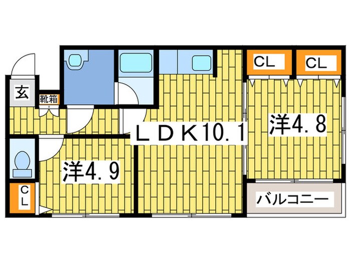 TreVenti美術館西の物件間取画像