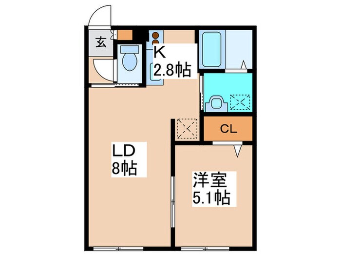 グランメール新道東駅Ⅱの物件間取画像